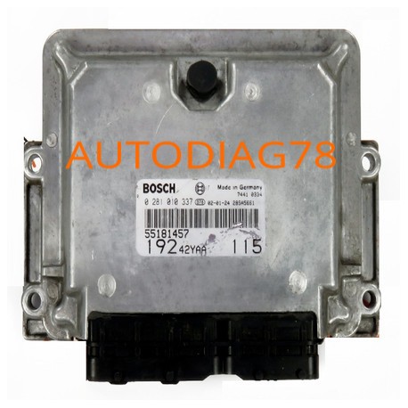 CALCULATEUR MOTEUR FIAT STILO 1.9 JTD BOSCH 0281010337, 0 281 010 337, 55181457 19242YAA Calculateur Moteur|autodiag78