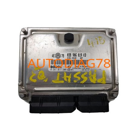 CALCULATEUR MOTEUR VOLKSWAGEN POLO 1.9 SDI ASY BOSCH 0 281 011 319, 0281011319, 038 906 012 HL, 038906012HL, EDC15VM+ Calcula...