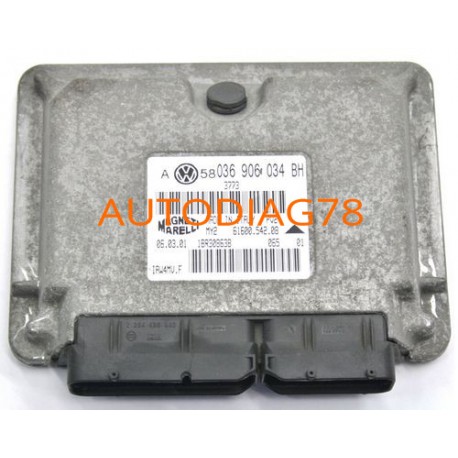 CALCULATEUR MOTEUR VOLKSWAGEN AUDI SEAT SKODA MAGNETI MARELLI IAW 4LU.RA, IAW4LURA, 036 906 034 BA, 036906034BA Calculateur M...