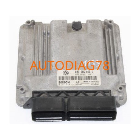 CALCULATEUR MOTEUR VW VOLKSWAGEN TOURAN 1.9 TDI 03G 906 016 A 03G906016A BOSCH 0 281 010 731 0281010731 DIESEL EDC16U1 Calcul...