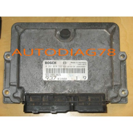 CALCULATEUR MOTEUR ALFA ROMEO 147 1.9 JTD BOSCH 0281010332, 0 281 010 332 73501227, 93741WAA 28SA5661