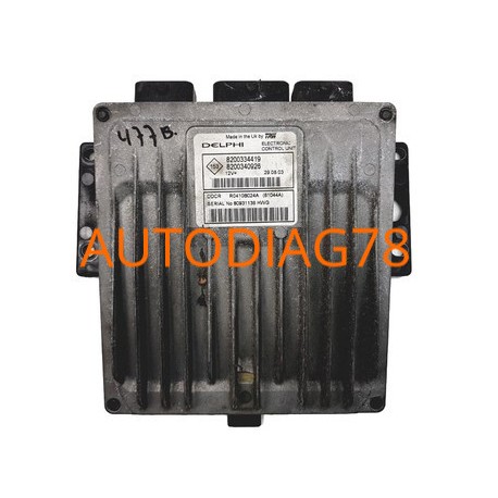 CALCULATEUR MOTEUR RENAULT MEGANE 1.5DCI DELPHI 8200334419 8200414354 DDCR R0410B024C 81044C Calculateur Moteur|autodiag78
