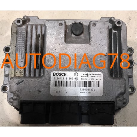 CALCULATEUR MOTEUR RENAULT LAGUNA 1.9 DCI, BOSCH 0 281 012 588, 0281012588, 8200527713, 8200566220 Calculateur Moteur|autodiag78