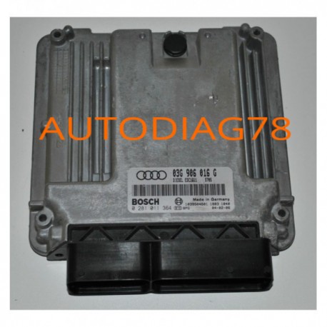CALCULATEUR MOTEUR AUDI A3 2.0 TDI 140CV BKD 03G906016G, 03G 906 016 G, EDC16U1, BOSCH 0281011364, 0 281 011 364 Calculateur ...