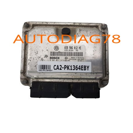 Calculateur Moteur Seat Leon 1,9 TDI 90CV BOSCH 0 281 011 313, 0281011313, 038 906 012 HE, 038906012HE, EDC15P+ Calculateur M...