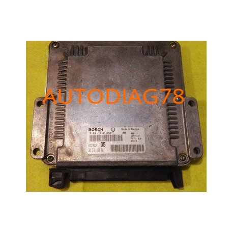 CALCULATEUR MOTEUR PEUGEOT 206 2.0 HDI BOSCH 0281010250, 0 281 010 250, 9637089980, 96 370 899 80, EDC15C2 05, 28FM0167 Calcu...