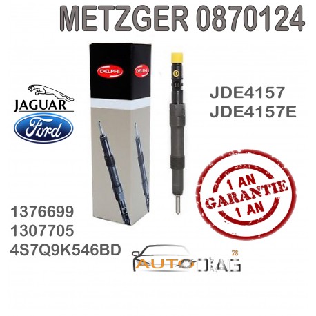 Injecteur METZGER 0870124 DELPHI : EJDR00503Z, EJDR00504Z, R00503Z, R00504Z-DNR 0870124 autodiag78.com