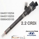 INJECTEUR BOSCH 0445110254 DIESEL Common rail BOSCH en échange réparation PREMIUM Hyundai 2.2 CRDi
