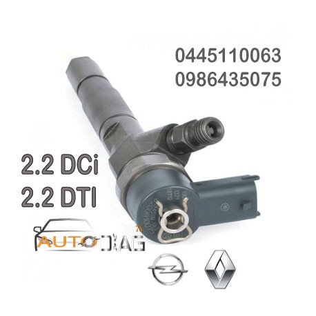 INJECTEUR BOSCH 0445110063 0986435075 2.2dCi 0 445 110 063 autodiag78.com
