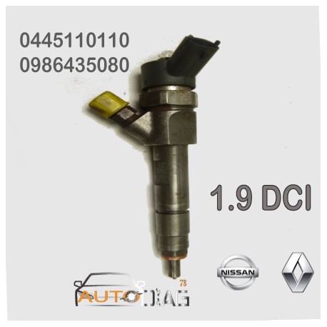 INJECTEUR BOSCH 0445110110 - 0986435080 1.9dCi 0445110110A , 0445110110B autodiag78.com