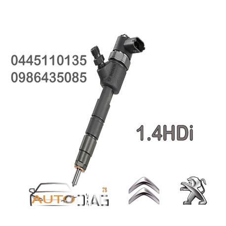 INJECTEUR BOSCH 0445110135 0986435085 1.4 HDi 1980A9 1980CY autodiag78.com