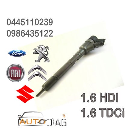 INJECTEUR BOSCH 0445110239 - 0986435122 0986435122 autodiag78.com