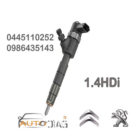 INJECTEUR BOSCH 0445110252 0986435143 1.4HDi 1980K2 96565889 1980EA autodiag78.com