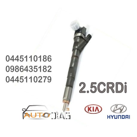 INJECTEUR BOSCH 0445110186 2.5 CRDi 0986435182 autodiag78.com