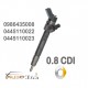 INJECTEUR BOSCH 0445110023 0445110022 SMART 0.8 CDI 0986435008 autodiag78.com