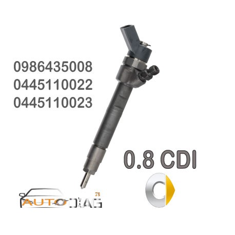 INJECTEUR BOSCH 0445110023 0445110022 SMART 0.8 CDI 0986435008 autodiag78.com