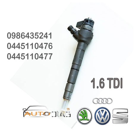 INJECTEUR BOSCH 1.6TDI 0445110476 0445110477 0986435241 autodiag78.com