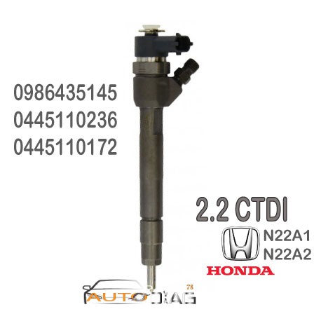 INJECTEUR BOSCH 0445110236 0445110172 2.2CTDI 0986435145 - 0986435194 autodiag78.com