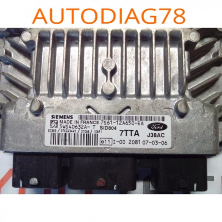 CALCULATEUR MOTEUR FORD FIESTA 1.4 TDCI 7S6112A650EA SIEMENS SID 804 5WS40632A-T, 7S61-12A650-EA 7TTA Calculateur Moteur|auto...