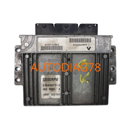 CALCULATEUR MOTEUR RENAULT LAGUNA SAGEM S2000RPM 21645977-2, 8200142883, 8200045893, S2000 Calculateur Moteur|autodiag78