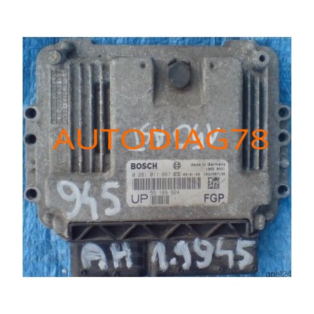 OPEL ASTRA 1.9 CDTI Z19DT Z19DTL Z19DTJ Z19DTH 55189924 UP, 55 189 924 UP, BOSCH 0281011667, 0 281 011 667, 55189923, 55 189 923