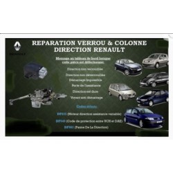 Problème verrou colonne renault Megane 2 Réparation verrou de colonne 8200033233 autodiag78.com