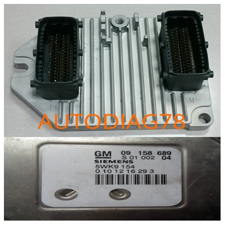 CALCULATEUR MOTEUR OPEL VECTRA B 1.8 Z18XE SIEMENS 5WK9 154, 5WK9154, GM 09 158 689, 09158689