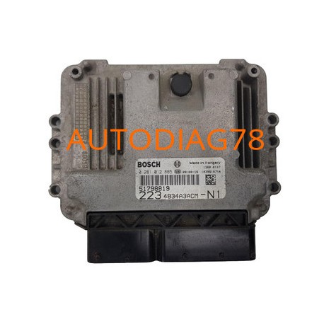 CALCULATEUR MOTEUR FIAT DOBLO 1.9 JTD, BOSCH 0 281 012 865, 0281012865, EDC16C39 51798819 Calculateur Moteur|autodiag78