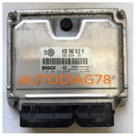 CALCULATEUR MOTEUR VW VOLKSWAGEN GOLF 1.9 TDI ALH 038906012M, 038 906 012 M, BOSCH 0281001979, 0 281 001 979