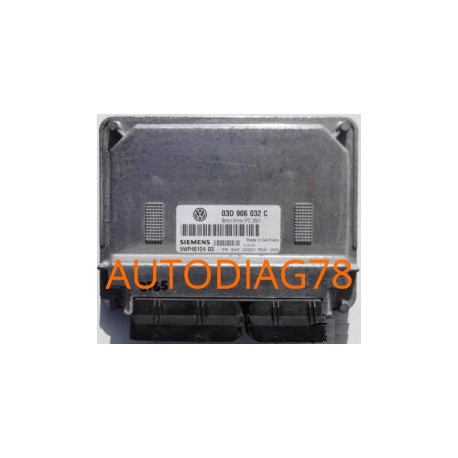 CALCULATEUR MOTEUR VW VOLKSWAGEN POLO 1.2, SIMENS 5WP40124 03, 5WP4012403, 03D 906 032 C, 03D906032C Calculateur Moteur|autod...