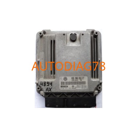 CALCULATEUR MOTEUR VW VOLKSWAGEN GOLF 2.0 TDI 03G906016ET, 03G 906 016 ET, BOSCH 0281011843, 0 281 011 843, DIESEL EDC16U1 Ca...