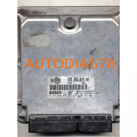 CALCULATEUR MOTEUR VW GOLF 1.9 TDI 038906019AM, 038 906 019 AM, BOSCH 0 281 010 091, 0281010091, DIESEL 0813, 28SA4087 Calcul...