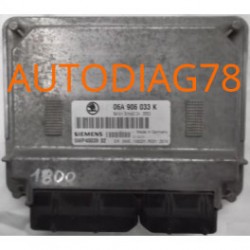 CALCULATEUR MOTEUR SKODA OCTAVIA 1.6 AVU 06A906033K, 06A 906 033 K, SIEMENS 5WP40039 Calculateur Moteur|autodiag78