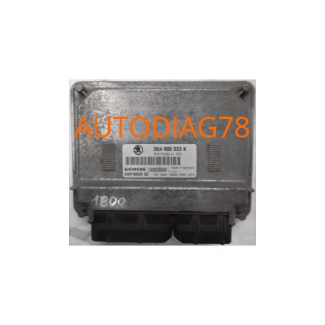 CALCULATEUR MOTEUR SKODA OCTAVIA 1.6 AVU 06A906033K, 06A 906 033 K, SIEMENS 5WP40039 Calculateur Moteur|autodiag78