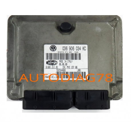 CALCULATEUR MOTEUR SKODA FABIA 1.4 MAGNETI MARELLI IAW 4TV.KM, IAW4TVKM, 036 906 034 KM, 036906034KM, 61601.320.01, 616013200...