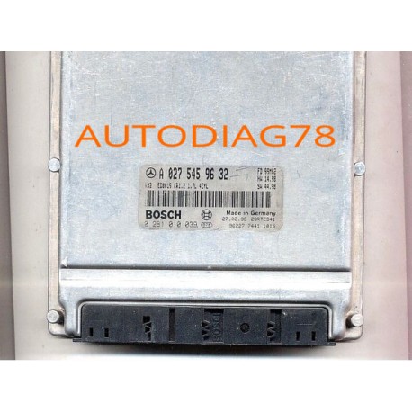 CALCULATEUR MOTEUR MERCEDES W168 A-KLASS 170 CDI A0275459632, 0275459632, A 027 545 96 32, BOSCH 0281010039, Q04 ED0019 CR1.2...