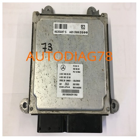 CALCULATEUR MOTEUR SPRINTER 2.7 A6519002600 A 651 900 26 00 A6519012200 A 651 901 22 00 CRD2.30 28213920 DELPHI R0414A009A Ca...