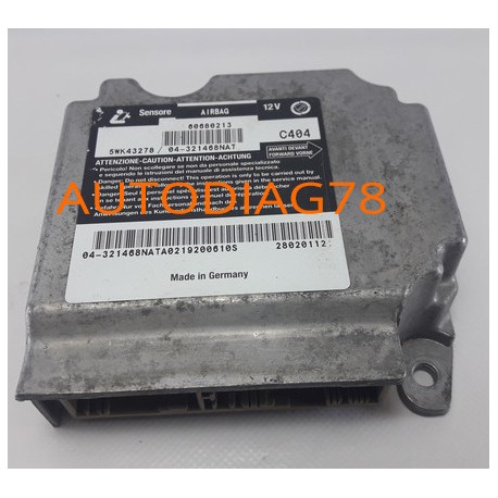 Réparation Calculateur D'airbag Alfa Romeo 145 - 60690213 Siemens 5WK43278 Calculateur Airbag|autodiag78