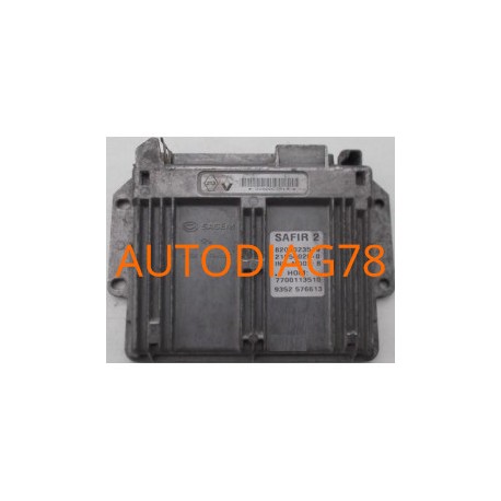 CALCULATEUR MOTEUR RENAULT TWINGO 1.2, SAFIR 2, 8200023519, 21656026-0, 216560260, HOM7700113510, 9352 576613, 9352576613 Cal...