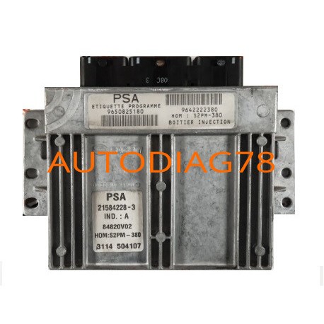 CALCULATEUR MOTEUR CITROEN C3 1.4 8V SAGEM 21584228-3, 215842283, 9650825180, 9642222380, 84820V02 Calculateur Moteur|autodiag78