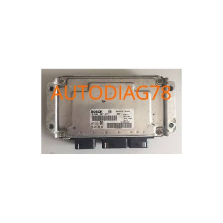 CALCULATEUR MOTEUR CITROEN BERLINGO 1.6I 110CV BOSCH 0 261 207 475, 0261207475, ME7.4.4, 9643840580, 96 438 405 80 Calculateu...